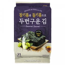 Сушеная морская капуста со вкусом оливы Nori Land, Корея, 4 г Акция