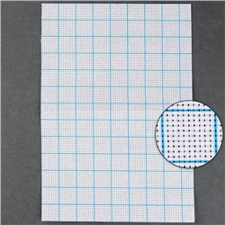 Канва для вышивания, в клетку, №11, 30 × 20 см, цвет белый