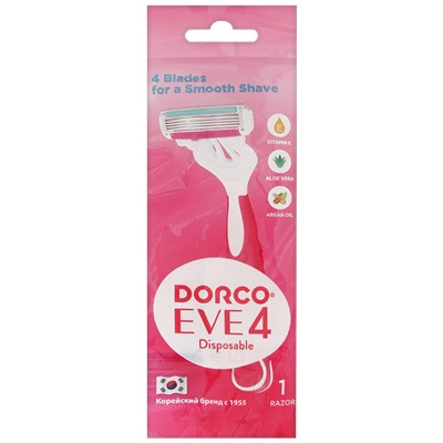 Станок для бритья для ЖЕНЩИН с несъемной головкой DORCO EVE/SHAI Vanilla-4 (1 шт.), FRA 200-1P