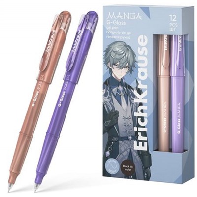 Ручка гелевая G-Glass Stick Manga 0.5мм черная 61306 ErichKrause