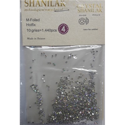 Стразы Crystal SHANILAK 10 griss (1440шт) размер 4. голографика