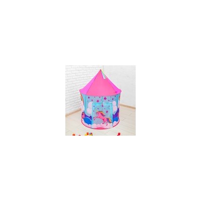 Палатка детская игровая "Единорог и радуга" 104×104×134 см 4332760