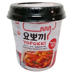 Рисовые палочки токпокки в сладко-остром соусе Sweet&Spicy в чашке Yopokki, Корея, 140 г Акция