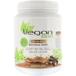 VeganSmart, All-In-One Nutritional Shake, Chocolate, 24.3 oz (690 g)