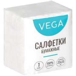 Салфетки   80 шт "Белые" Vega 315615