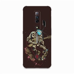 Силиконовый чехол Космонавт гитарист на ZTE Nubia Red Magic 7S