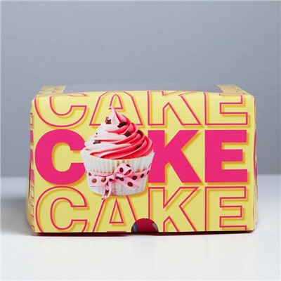 Коробка на 4 капкейка Cupcake 16 х 16 х 10см