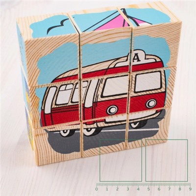 Кубики «Сложи рисунок: транспорт»