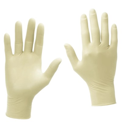 Перчатки латексные MATRIX Mild Touch Latex бело-желтые, размер M, 100 шт. (50 пар), короб 10 уп.