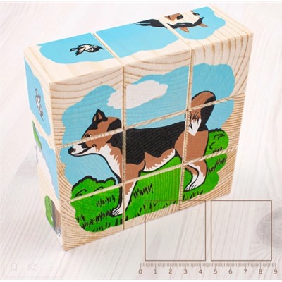 Кубики «Сложи рисунок: домашние животные»