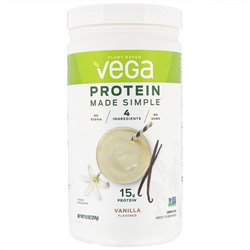 Vega, Protein Made Simple, протеин, ваниль, 259 г (9,2 унции)