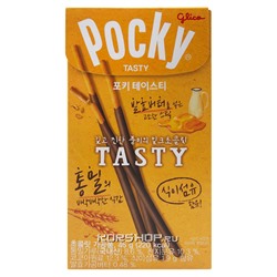 Шоколадные палочки со вкусом топленого масла и молока Tasty Pocky Glico, Япония, 46 г. Срок до 15.12.2022.Распродажа