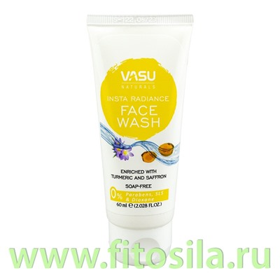 Средство для умывания  Сияние с куркумой и шафраном ( VASU Insta Radiance face Wash ) 60мл Trichup