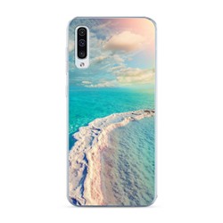 Силиконовый чехол Волны 5 на Samsung Galaxy A50