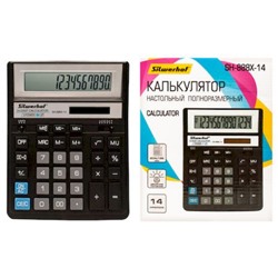 Калькулятор 14 разрядов SH-888X-14 черный (1789284) SILWERHOF