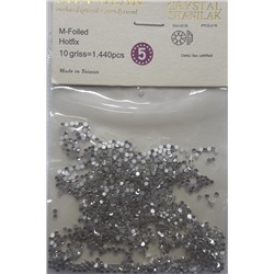 Стразы Crystal SHANILAK 10 griss (1440шт) размер 5. серебристые