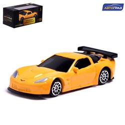 Машина металлическая CHEVROLET CORVETTE C6-R, 1:64, цвет жёлтый