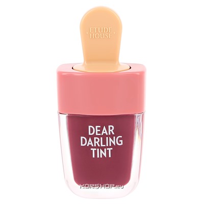 Увлажняющий гелевый тинт для губ Dear Darling Etude House PK004, Корея, 4,5 г Акция