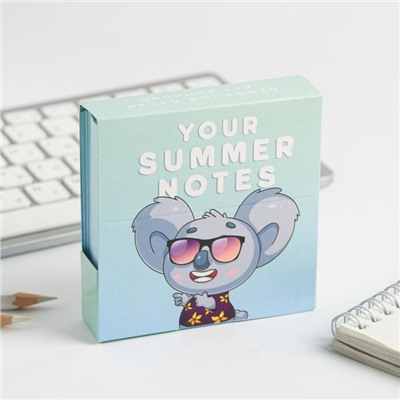 Бумажный блок в картонном футляре "Your summer notes", 250 листов