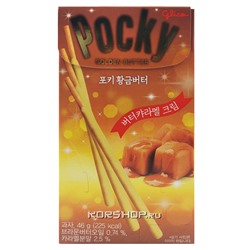 Шоколадные палочки со вкусом золотого масла и карамели Tasty Pocky Glico, Корея, 46 г. УЦЕНКА. Срок до 11.11.2022.Распродажа
