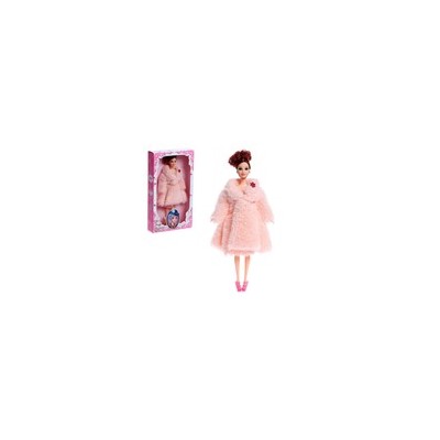 Кукла-модель «Инна» в шубе, цвет розовый 9049695