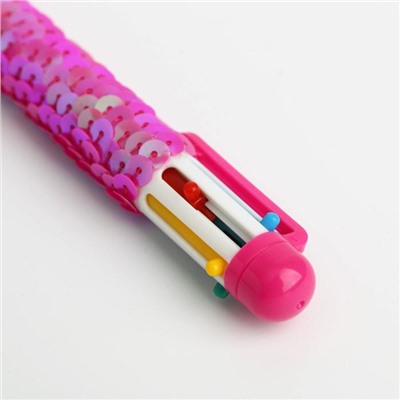 Многоцветная ручка с пайетками Magic time