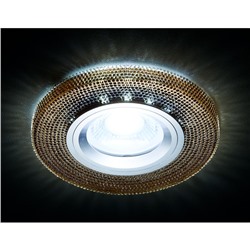 Светильник встраиваемый светодиодный, G5.3, 3Вт, цвет коричневый, d=65 мм