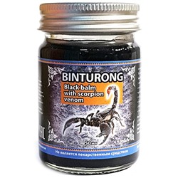 Черный бальзам с ядом скорпиона Binturong Black balm with scorpion venom, 50 гр. (Тайланд)