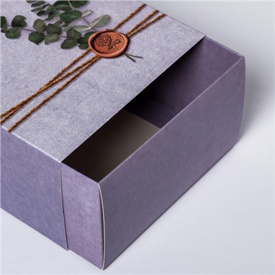 Коробка складная «Эко стиль», 14 × 14 × 8 см