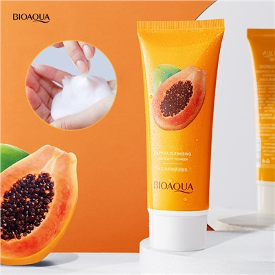 Пенка для умывания с экстрактом папайи Bioaqua Papaya Cleansing, 100 гр.