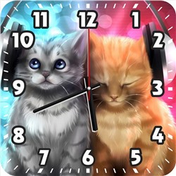 Часы с котятами