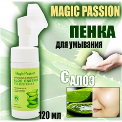 Пенка для умывания со щеточкой Magic Pasion Aloe Essence 120ml