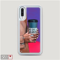 Жидкий неоновый чехол No coffee на Samsung Galaxy A50