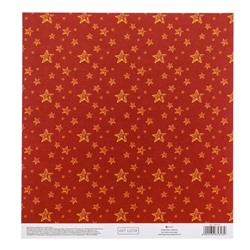Бумага для скрапбукинга с клеевым слоем «Звезды», 20 × 21,5 см, 250 г/м