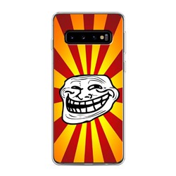 Силиконовый чехол Трольфэйс на Samsung Galaxy S10