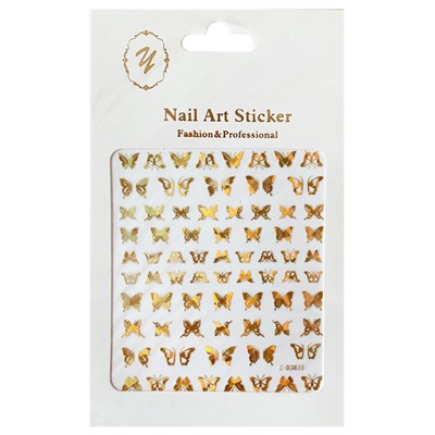 Nail Art Sticker, 2D стикер Z-D3835 (золото)
