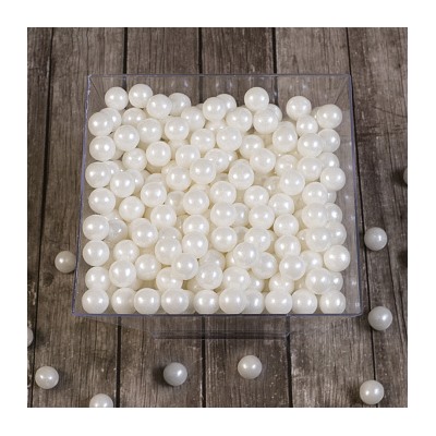 Сахарные шарики Белые перламутровые 7 мм, 50 гр