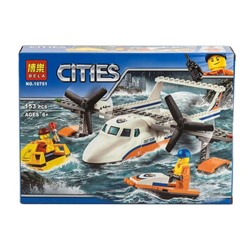 Конструктор BELA 10751 Cities - Спасательный самолет береговой охраны