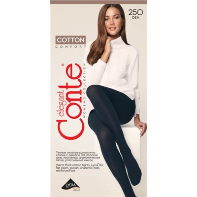Колготки теплые, Conte, Cotton 250 XL оптом