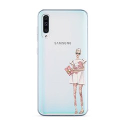 Силиконовый чехол Девушка нежный образ на Samsung Galaxy A50
