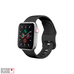Силиконовый ремешок для Apple Watch спортивный 38/40 мм черный
