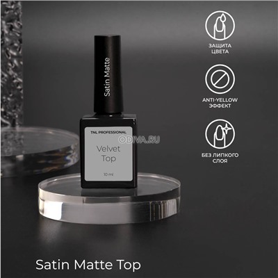 TNL, Satin Matte Top - закрепитель для гель-лака матовый без липкого слоя, 10 мл