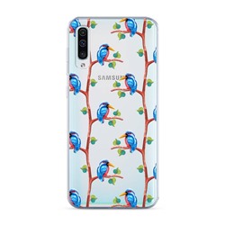 Силиконовый чехол Птица геометрия на Samsung Galaxy A50