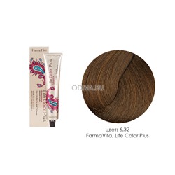 FarmaVita, Life Color Plus - крем-краска для волос (6.32 темный блондин золотистый ирис)