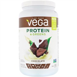 Vega,  белок и зелень, со вкусом шоколада, 814 г (1,8 фунта)