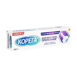 КОРЕГА КРЕМ Максимальное прилегание для фиксации зубных протезов 40г