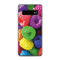 Силиконовый чехол Разноцветная малина на Samsung Galaxy S10