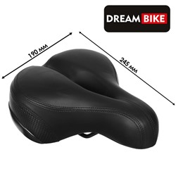 Седло Dream Bike комфорт, цвет чёрный 4932906