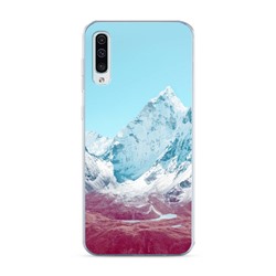Силиконовый чехол Снежные горы на Samsung Galaxy A50