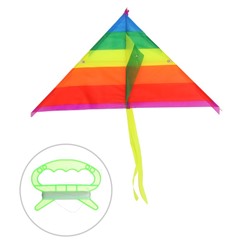 Воздушный змей «Цветной в полоску», с леской, цвета МИКС 941812
